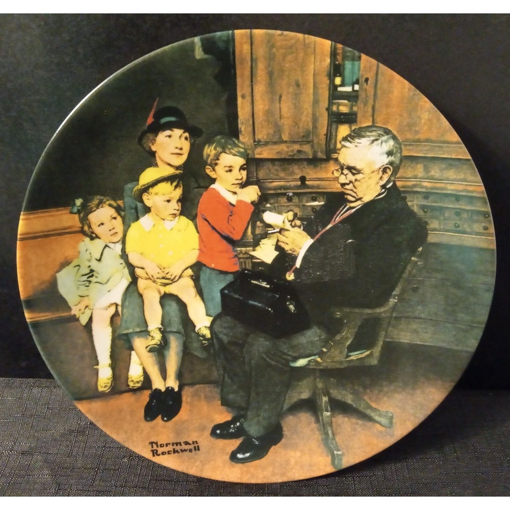 Norman Rockwell The Family Doctor Collector Plate Knowles 1992 5777B 8.5in